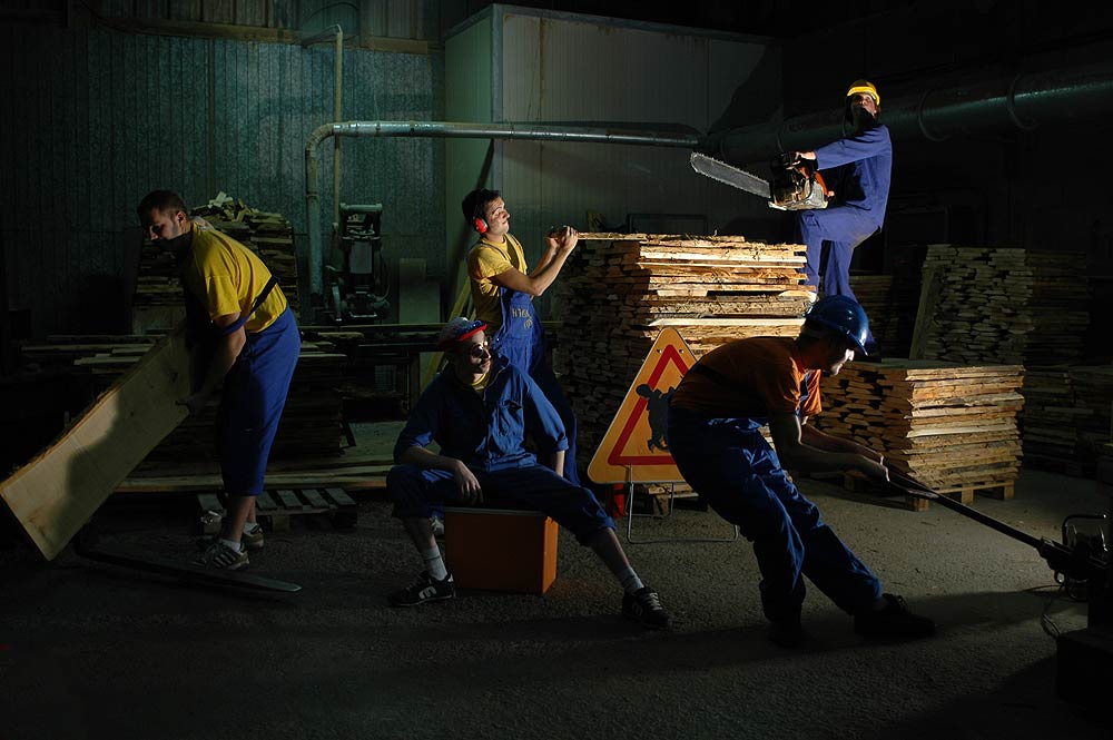 atelier tordu, groupe rock en bleus de travail