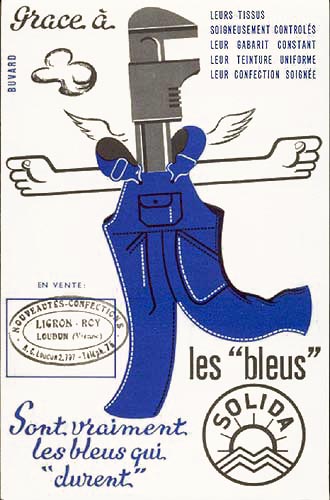 buvard publicitaire bleus de travail Solida