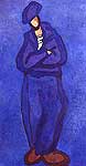 le bleu de travail en art