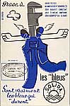 blotting-papers - buvards pub avec bleus de travail